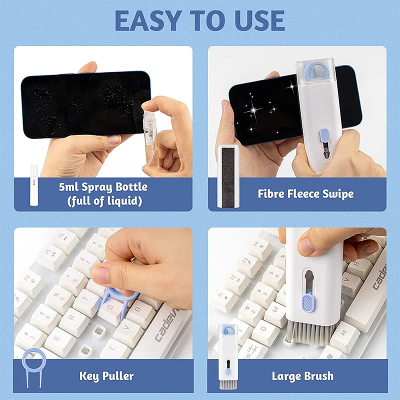 7-in-1 Multifunctional Cleaning Kit | For AirPods, Headphones, Laptops, Keyboards & Screens
