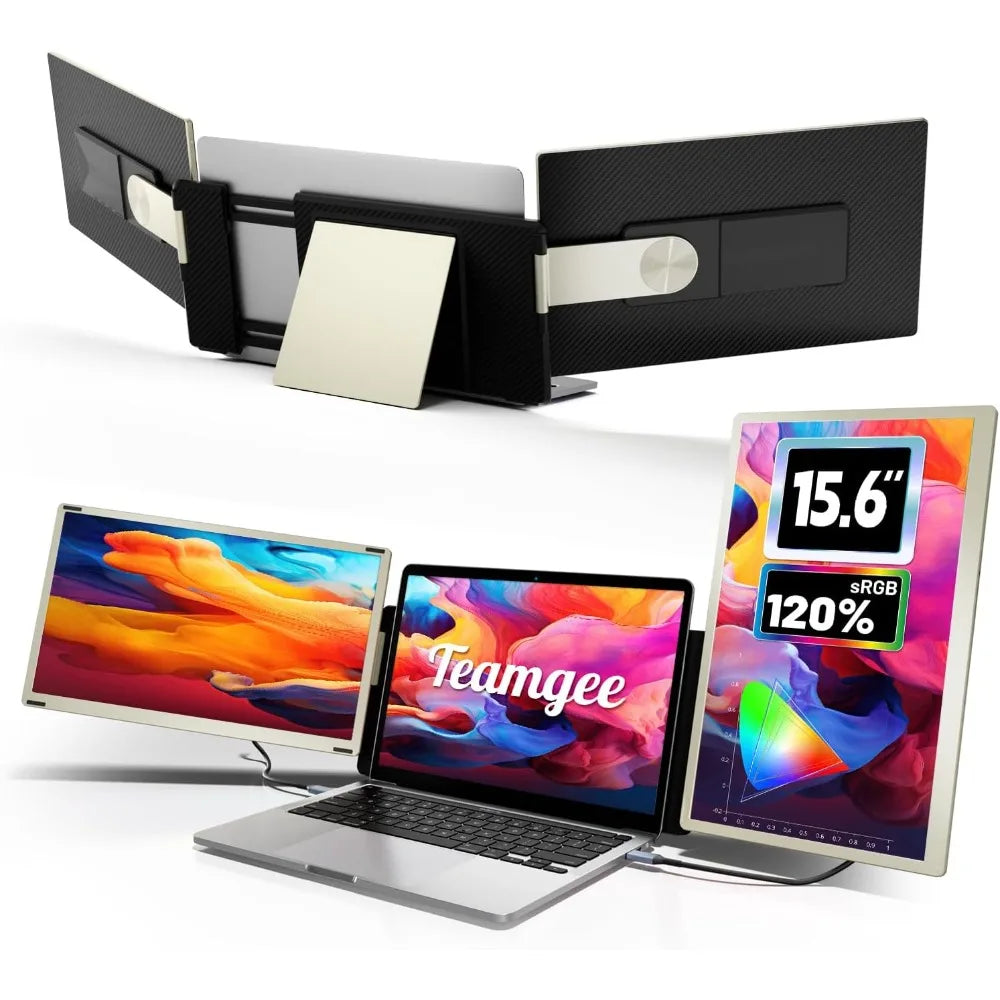Laptop Screen Extender, Triple Portable Monitor & Kickstand