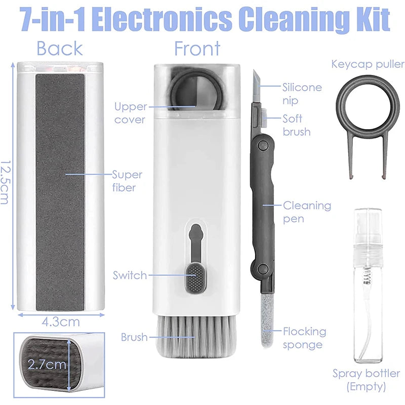 7-in-1 Multifunctional Cleaning Kit | For AirPods, Headphones, Laptops, Keyboards & Screens